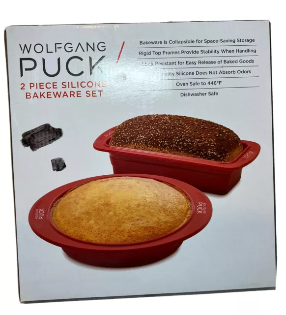 Wolfgang Puck 4-piece Silicone Collapsible Bakeware Set Refurbished Red
