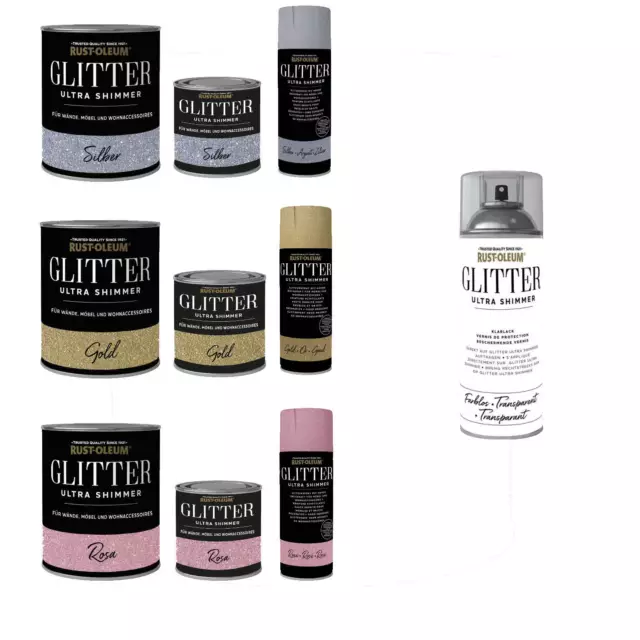 Rust-Oleum Glitter Ultra Shimmer Innenbereich Möbel Glitzereffekt Glänzend