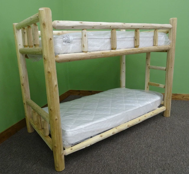 Premium Log Bunk Bed - Full/Full - Free Shipping