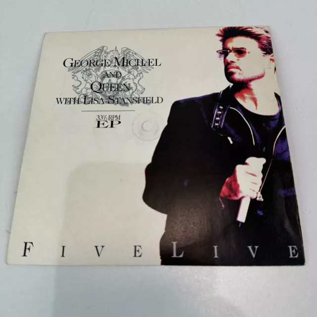 George Michael & Queen With Lisa Stansfield Five Live 7" Vinyl Single EP - EX/NM