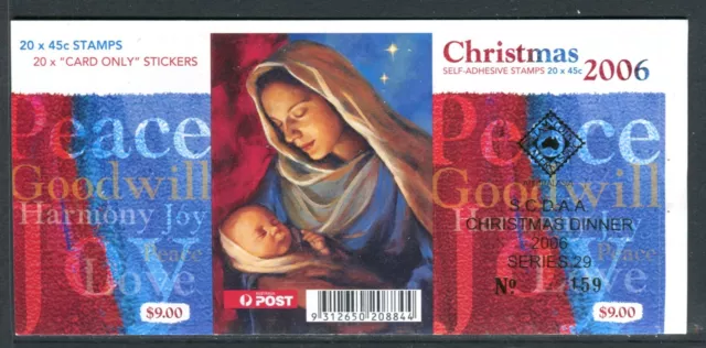 2006 Christmas Stamp Booklet SB220 (Gen BC) S.C.D.A.A Christmas Dinner No 159