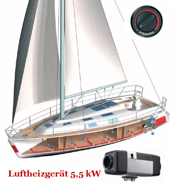 Webasto Marine Standheizung Air Top Evo 55, 12Volt,Drehregler, 9029256A