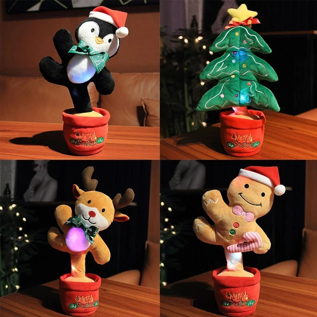 Pinguino musica incandescente per bambini peluche giocattolo danza giocattolo di Natale canto