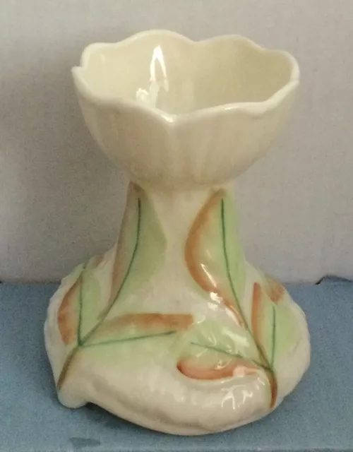 Belleek Elm Leaf Spill Vase - Rare and Unusual