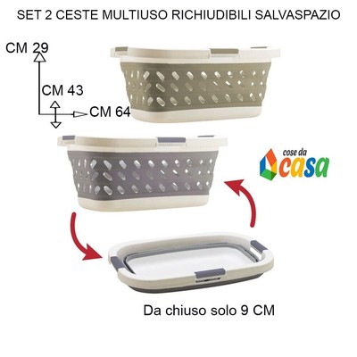 Vasca Per Bucato Salvaspazio Cestino Da Campeggio Pieghevole Portatile Con Manico Cestino Della Spesa Rettangolare Pieghevole Portatile Lavello Pieghevole Multifunzionale Per Risparmiare Spazio 