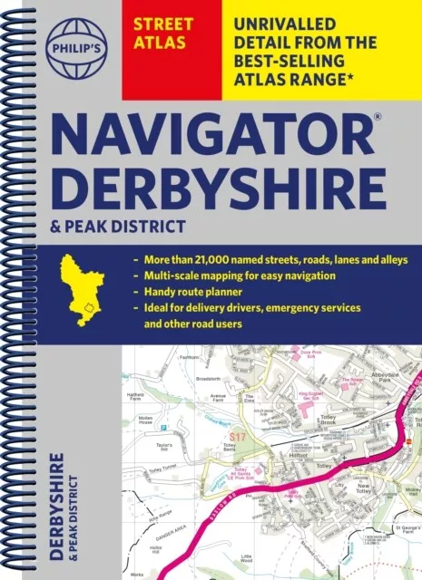 Philip's Navigator Street Atlas Derbyshire and the... - Free Tracked Delivery