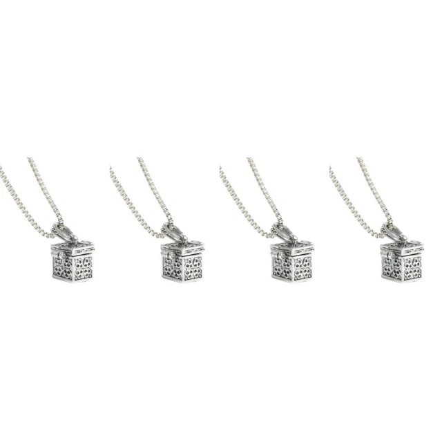 4 Pieces Cremation Jewelry Pet Ashes Necklace Can Be Opened