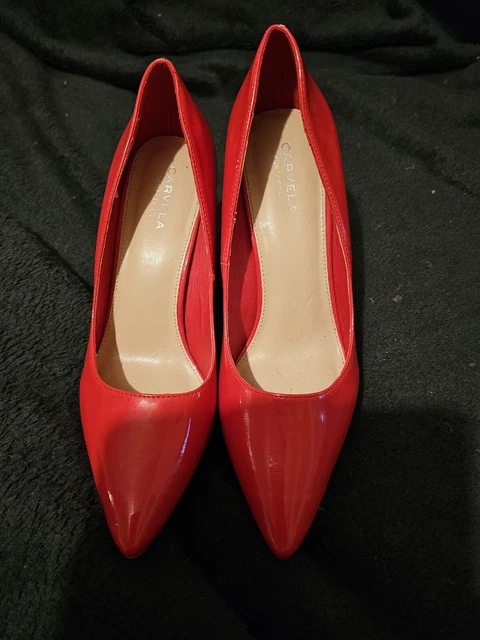 carvela red suede shoes