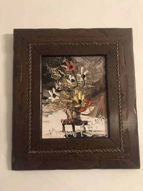 1986 Morris Kratz Daisy Oil Painting. Painted In Browns Catskills