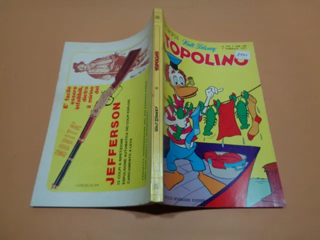 Topolino N° 793 Originale Mondadori Disney Q.edicola 1971 Bollini+Cedola