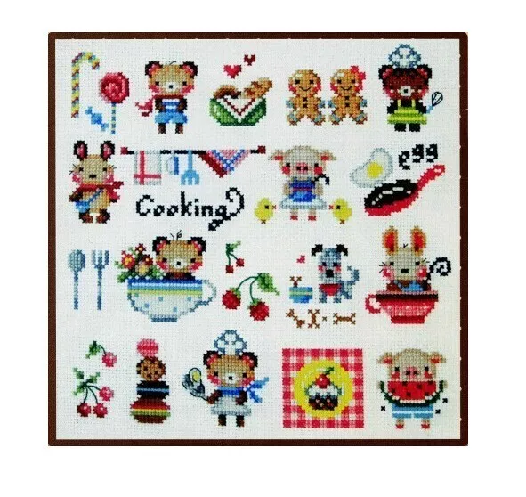 Chief Teddy Bear- DW2325: DMC 11CT counted cross stitch kit