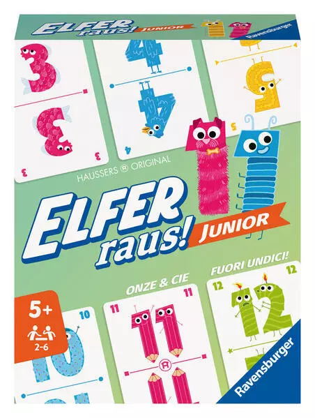 Ravensburger - 20947 Elfer Raus! Junior - Kartenspiel 2 - 6 Spieler, Spiel ab 5