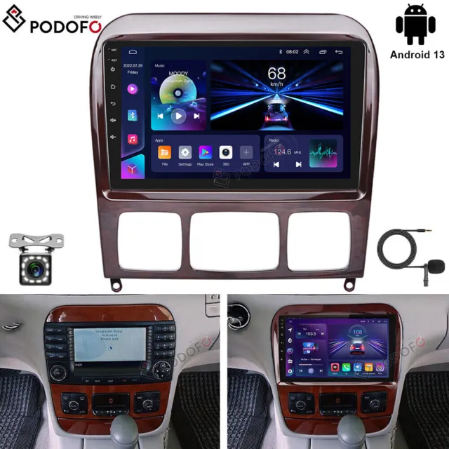 Android 13 Autoradio GPS Navi Wifi +Kam Für Mercedes-Benz S/CL Klasse W220 W215