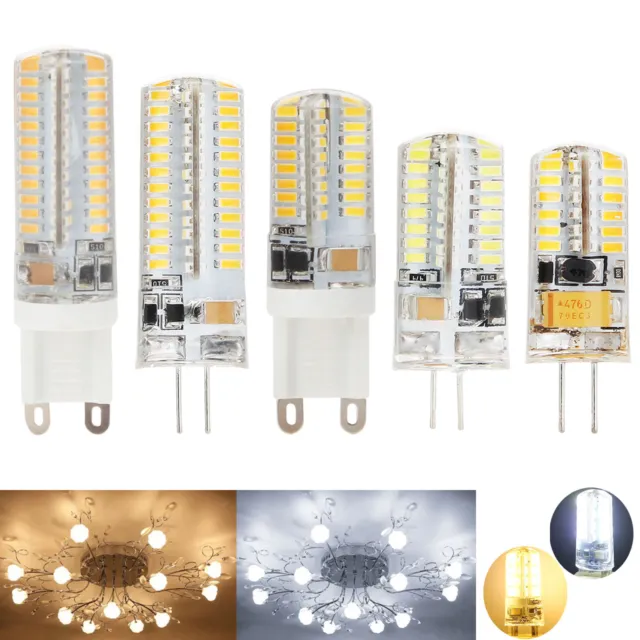 G4 G9 LED Corn Light Bulb Silicone Crystal 3W 4W 5W 6W 9W 3014 SMD Lamp 12V 220V