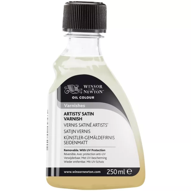 Winsor & Newton Oil Colour Painting Medium Artists Satin Varnish 75ml or 250ml