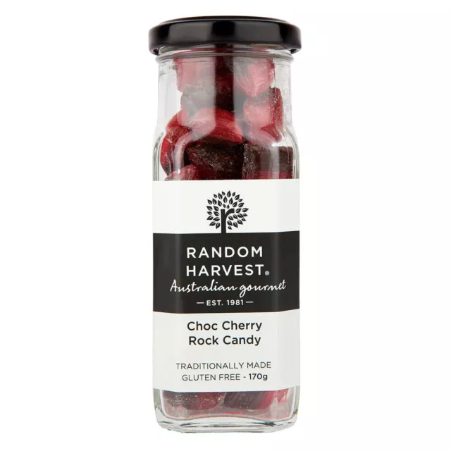 Random Harvest Choc Cherry Rock Candy 170g Australian Gourmet Gluten Free