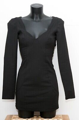 Zara Black Bodycon Short Mini Dress Size XS BNWT Cotton mix