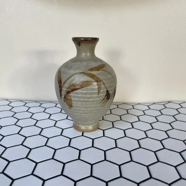 British Studio Pottery Vase by Chris Carter/ Hand Thrown/ Small Vase
