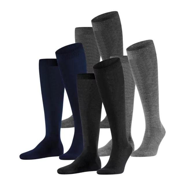 Paquete Calcetines Elegantes Hombre de Algodón Longitud Rodilla Color Liso Mod.