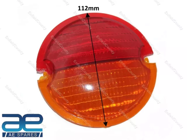 Par de lentes de luz trasera de freno, Pvc, rojo, ámbar, para Jeeps Willys... 2