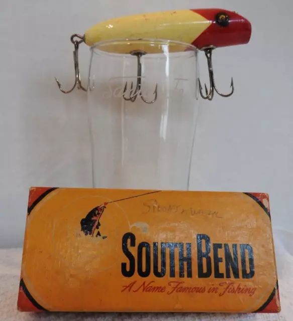 ANTIQUE SOUTH BEND Bait Company 973 RW Better Bass-Oreno Lure With