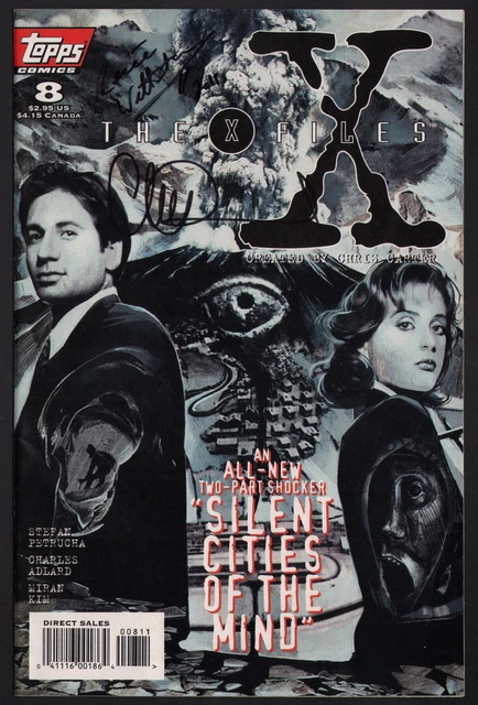 Chris Carter The X-Files #8 Topps Comics SIGNED by Artist Charles Adlard Art