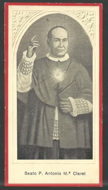 santino antico del Beato Antonio M. Claret image pieuse holy card stampa