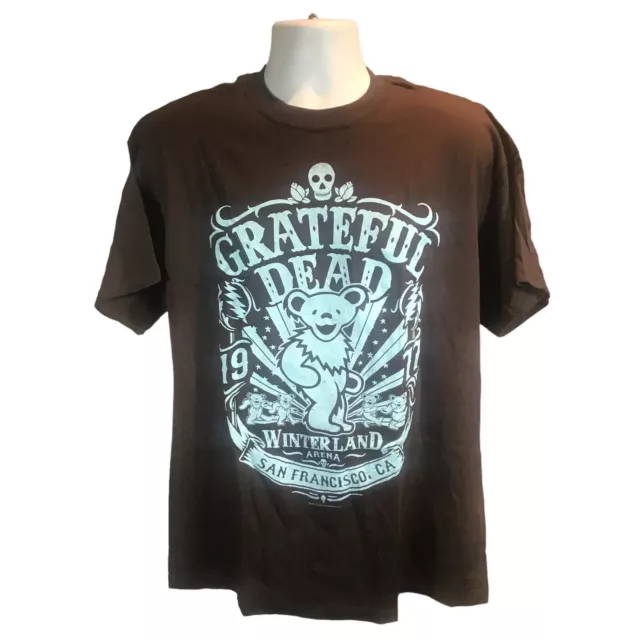 Grateful Dead Winterland Arena 1977 Graphic Tee Shirt NWOT Mens SZ L Zion Tag