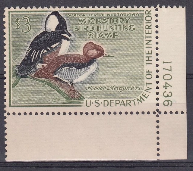 USA 1968 US Federal Duck Stamp $3 Migratory Bird Hunting MNH MUH