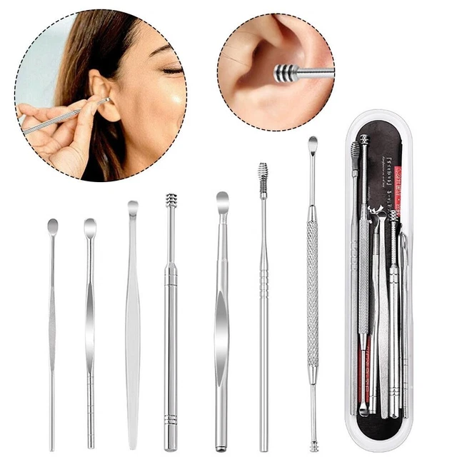 Extracción de oídos cerumen eliminación accesorios cuchara cerumen limpieza