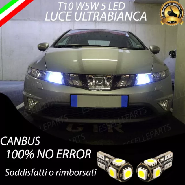 Coppia Luci Di Posizione Led Honda Civic 8 Canbus 100%  No Error No Avaria Luci