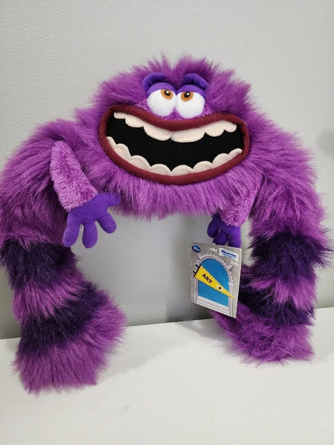 DISNEY STORE MONSTERS Inc. University Art Purple Plush Stuffed Bendable ...