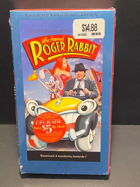 Who Framed Roger Rabbit VHS Exclusive Video Bonus Edition DISNEY Water Marked.