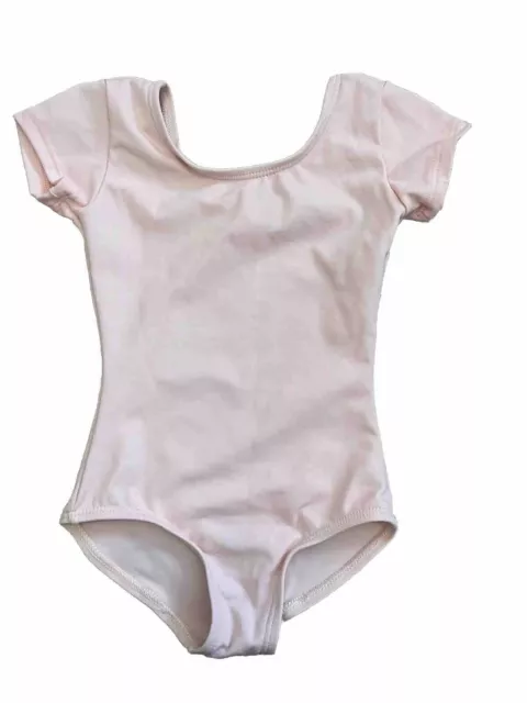 Capezio Dance Leotard Girls Size S Small  Pink Ballet Short Sleeve - Never Worn