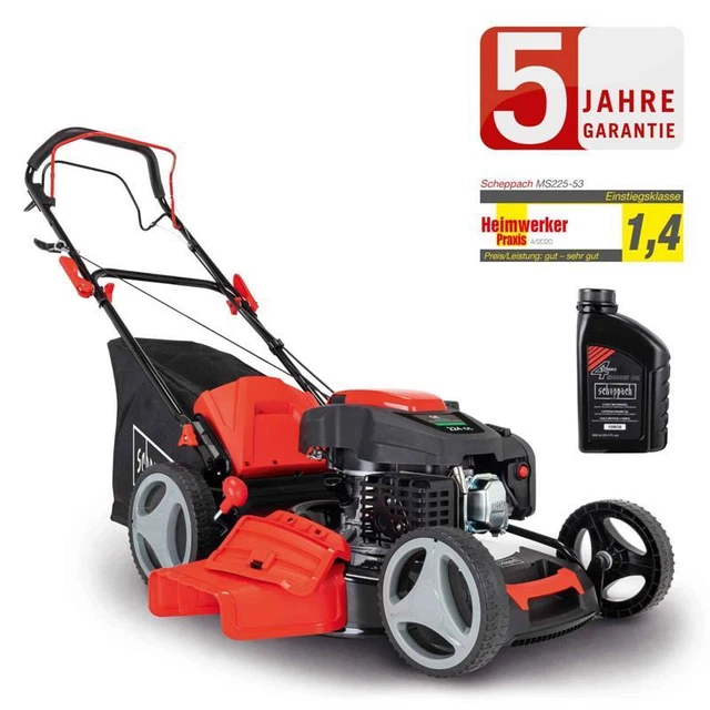 SCHEPPACH BENZIN RASENMÄHER MS22553 7PS Radantrieb + Öl EUR 389,00