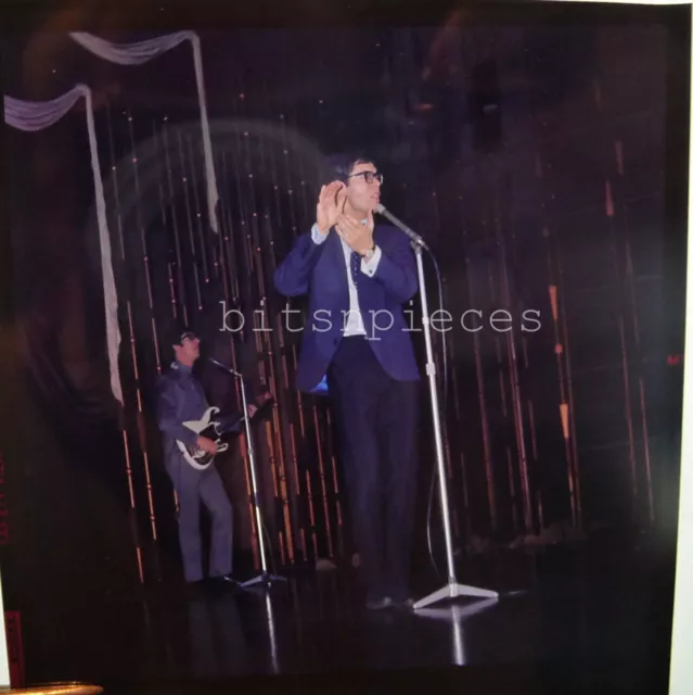 Sir Cliff Richard film transparency in concert 1960s 2 3/8ths by 2 3/8ths ins