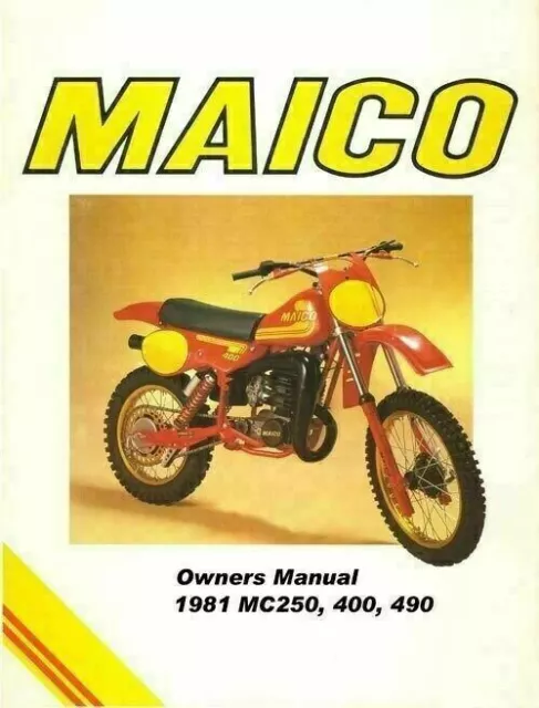 1981 MAICO Mega 2 Shop Manual AHRMA VMX VJMC Vintage Motocross Maico