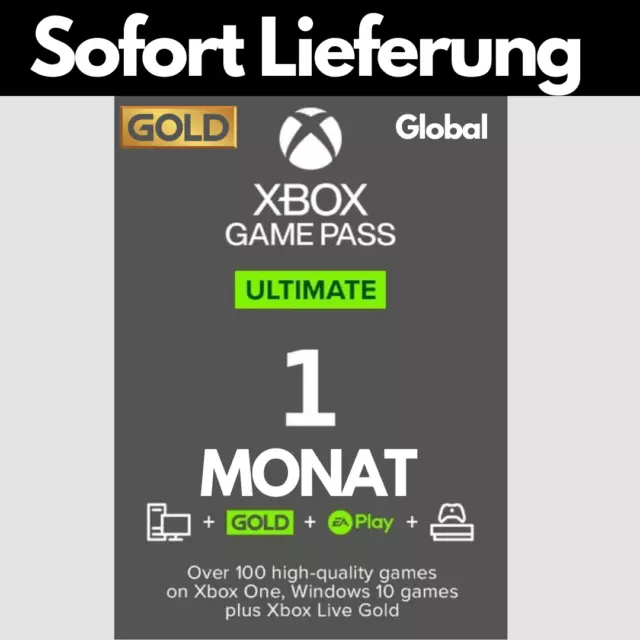 XBOX Game Pass Ultimate 1 mese & abbonamento XBOX Live Gold (30 giorni) 24/7