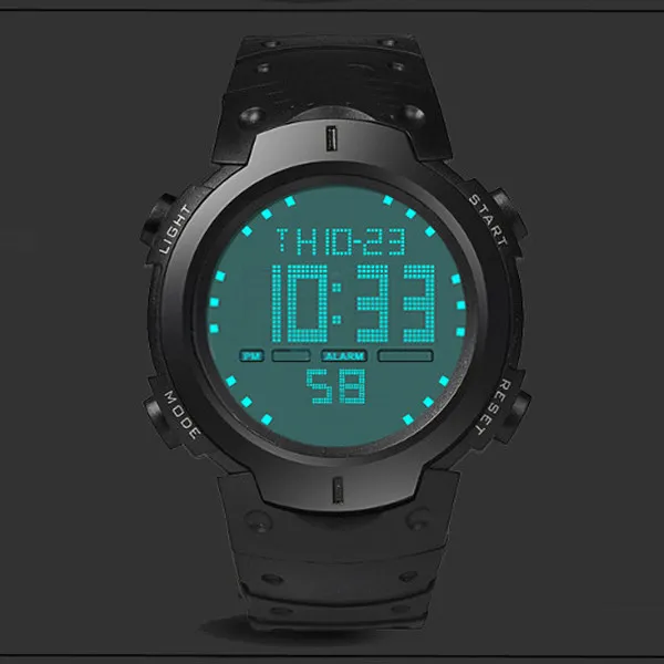Moda HONHX sport silicone LED orologio polso digitale impermeabile bl