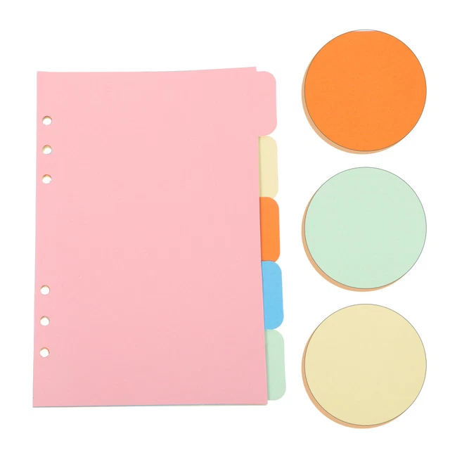 INDEX DIVIDER OFFICE Paper Dividers Binder with Tabs Notebook Partition ...