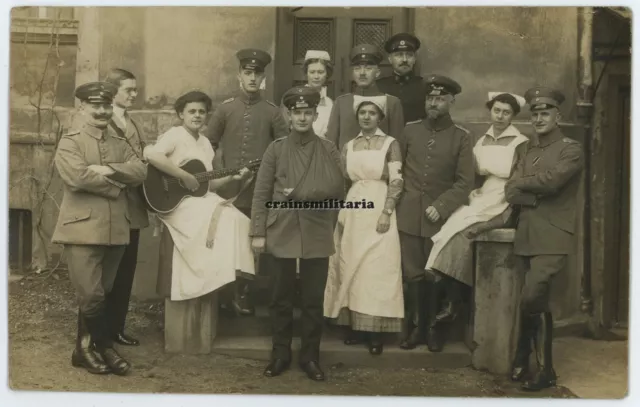 Orig. Foto Portrait Verwundete Sanitäter in Lazarett GLEIWITZ Gliwice Polen