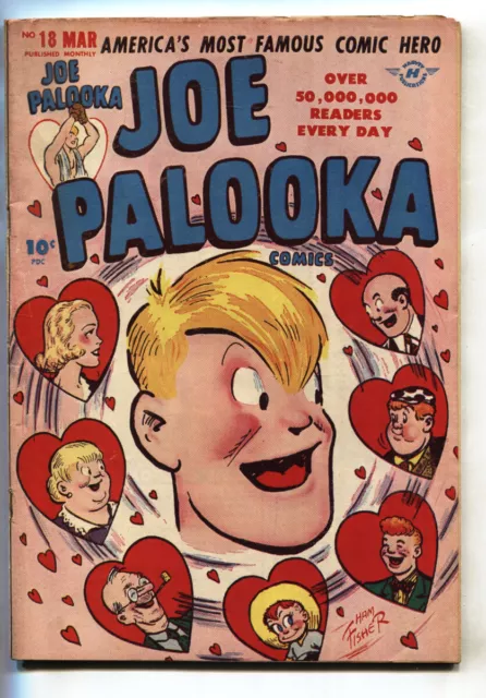 Joe Palooka #18--1948--Harvey--Valentines Day cover--Black Cat--comic book