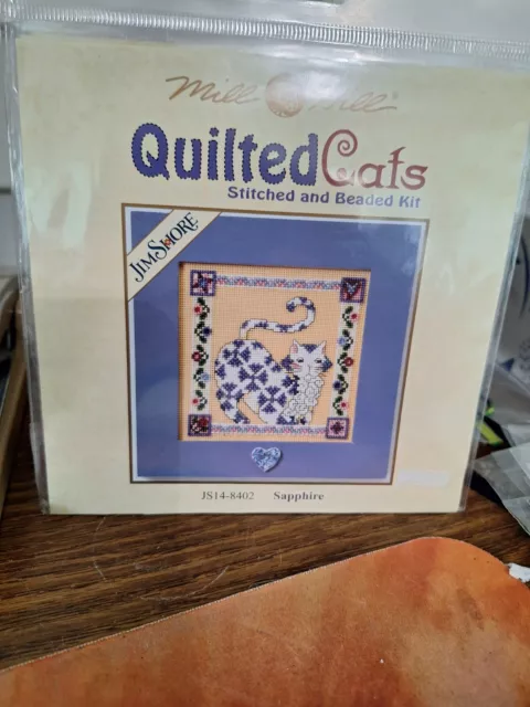 Mill Hill Bead and Button cross stitch (Chart only) Quilted Cat Sapphire