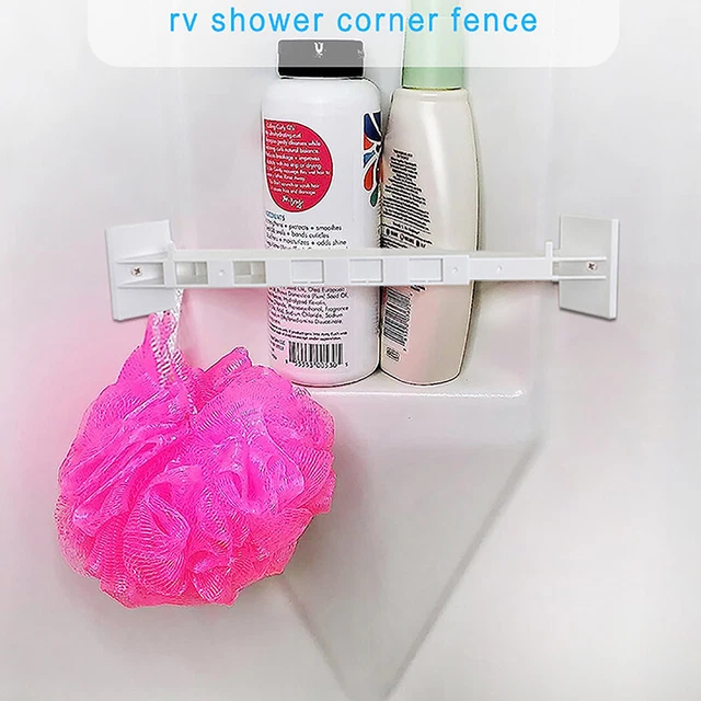 CAMPER RV TRAVEL Trailer Bathroom Shower Corner Shelf Storage Bar