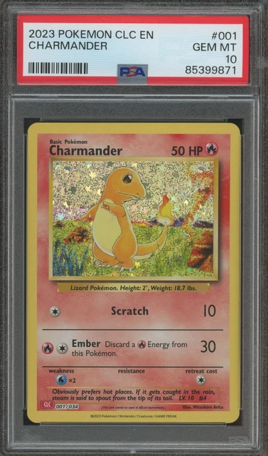 POKEMON CHARMANDER CLASSIC CLC Charizard & Ho-Oh ex Deck Holo #001 PSA ...