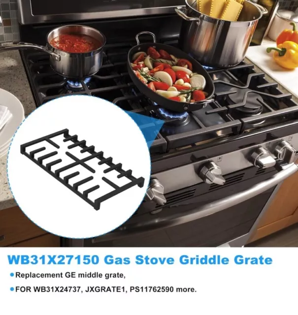 Center Cast Iron Grate Compatible with GE Gas Range  WB31X27150 4B/7B/8C/19B