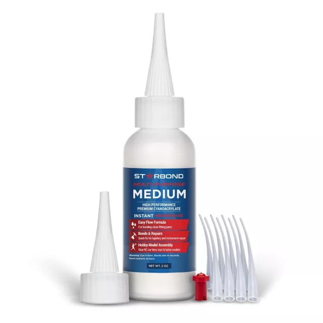 Starbond 2 oz. Multi-Purpose Medium - Super Glue (Premium Cyanoacrylate CA Glue)