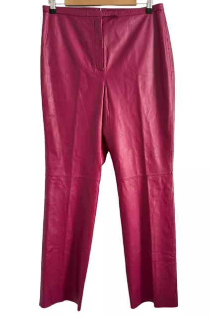 Spiegel Life Leather Pants Size 12 Pink Vintage Women Leather Pants