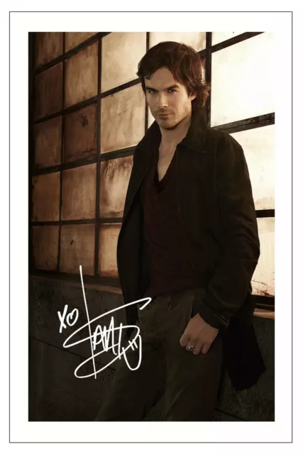 IAN SOMERHALDER Signed Autograph PHOTO Gift Signature Print THE VAMPIRE DIARIES