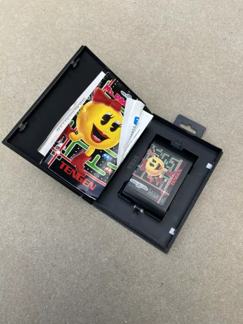 Ms. PAC-MAN Video Game (Sega Genesis, 1991) with Box and Manual Untested 3